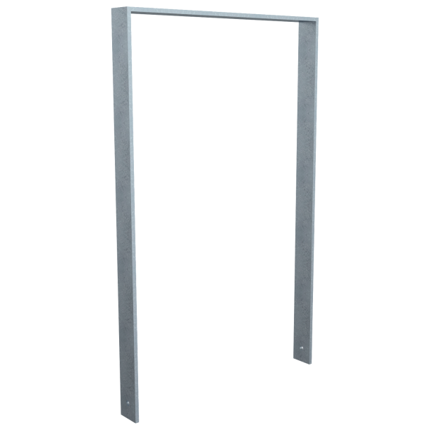 Lean-on hoop of flat bar steel | 80 x 12 mm | without cross bar | total width: 750 mm | hot-dip galvanized